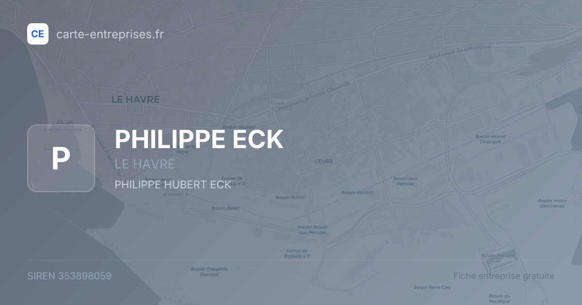 PHILIPPE ECK — 353898059 — fiche entreprise