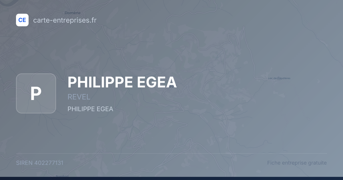 PHILIPPE EGEA — 402277131 — fiche entreprise
