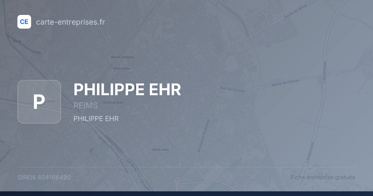 PHILIPPE EHR — 404166480 — fiche entreprise