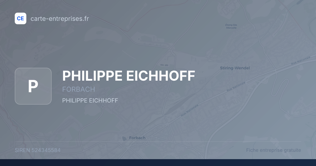 PHILIPPE EICHHOFF — 524345584 — fiche entreprise