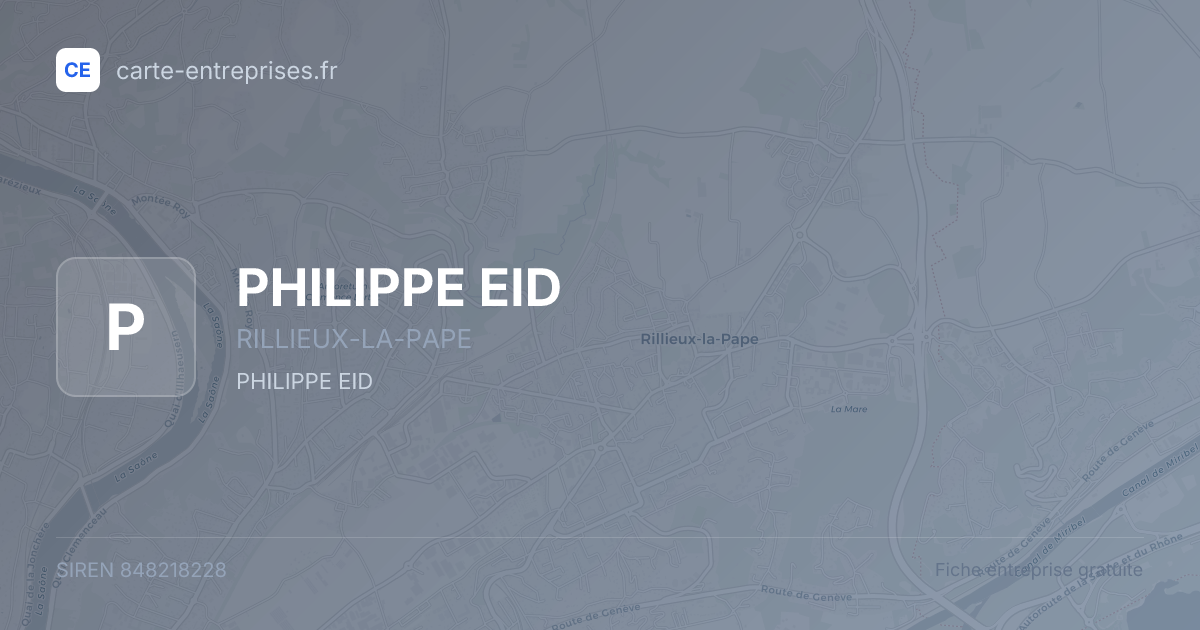 PHILIPPE EID — 848218228 — fiche entreprise