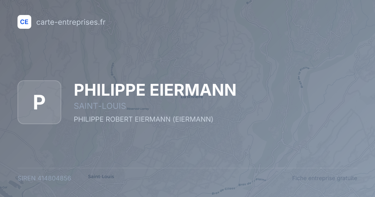 PHILIPPE EIERMANN — 414804856 — fiche entreprise