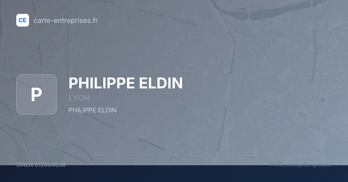 PHILIPPE ELDIN — 512604836 — fiche entreprise