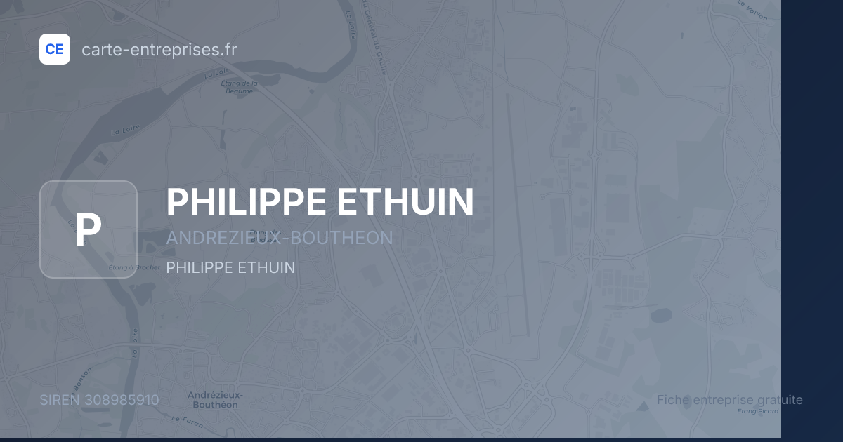 PHILIPPE ETHUIN — 308985910 — fiche entreprise