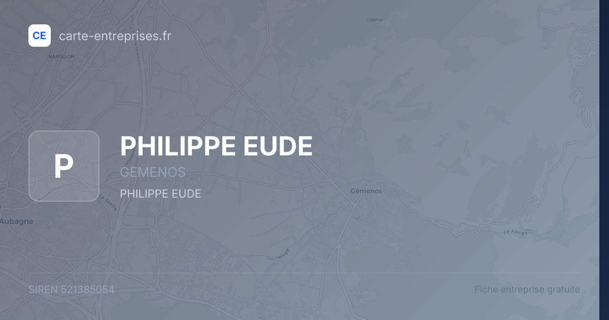 PHILIPPE EUDE — 521385054 — fiche entreprise