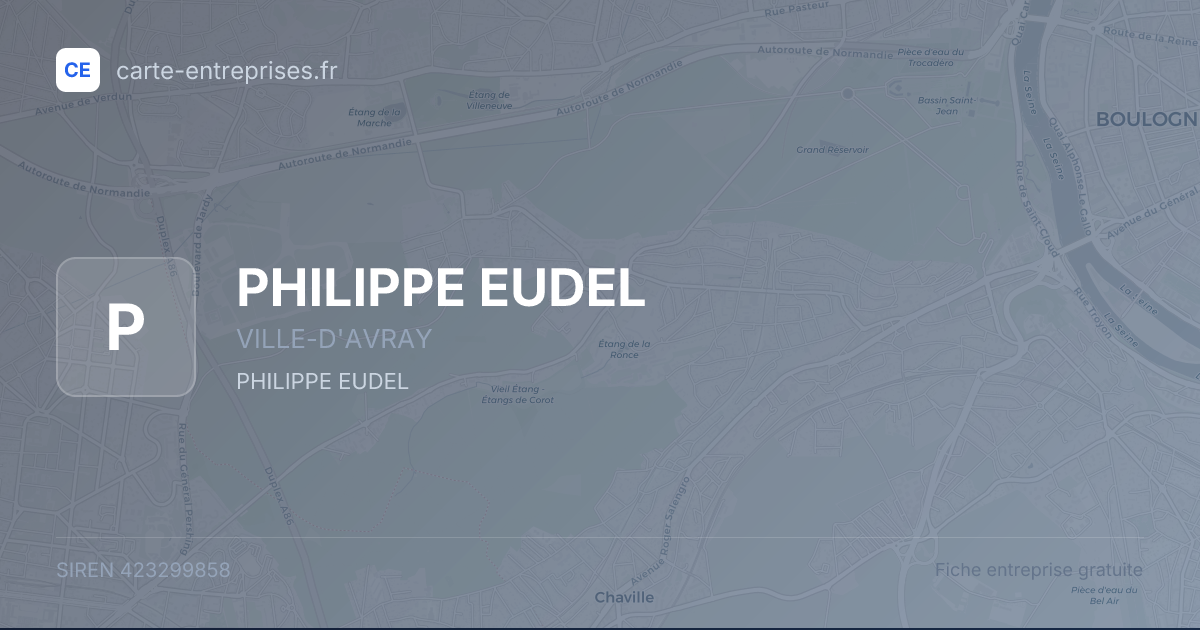 PHILIPPE EUDEL — 423299858 — fiche entreprise