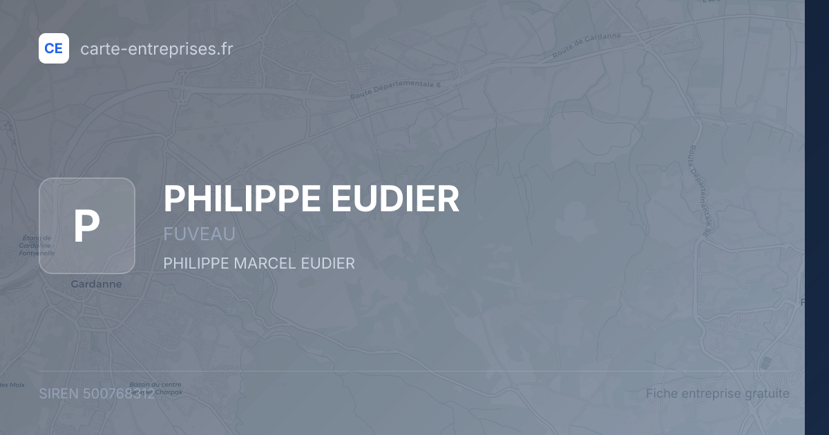 PHILIPPE EUDIER — 500768312 — fiche entreprise