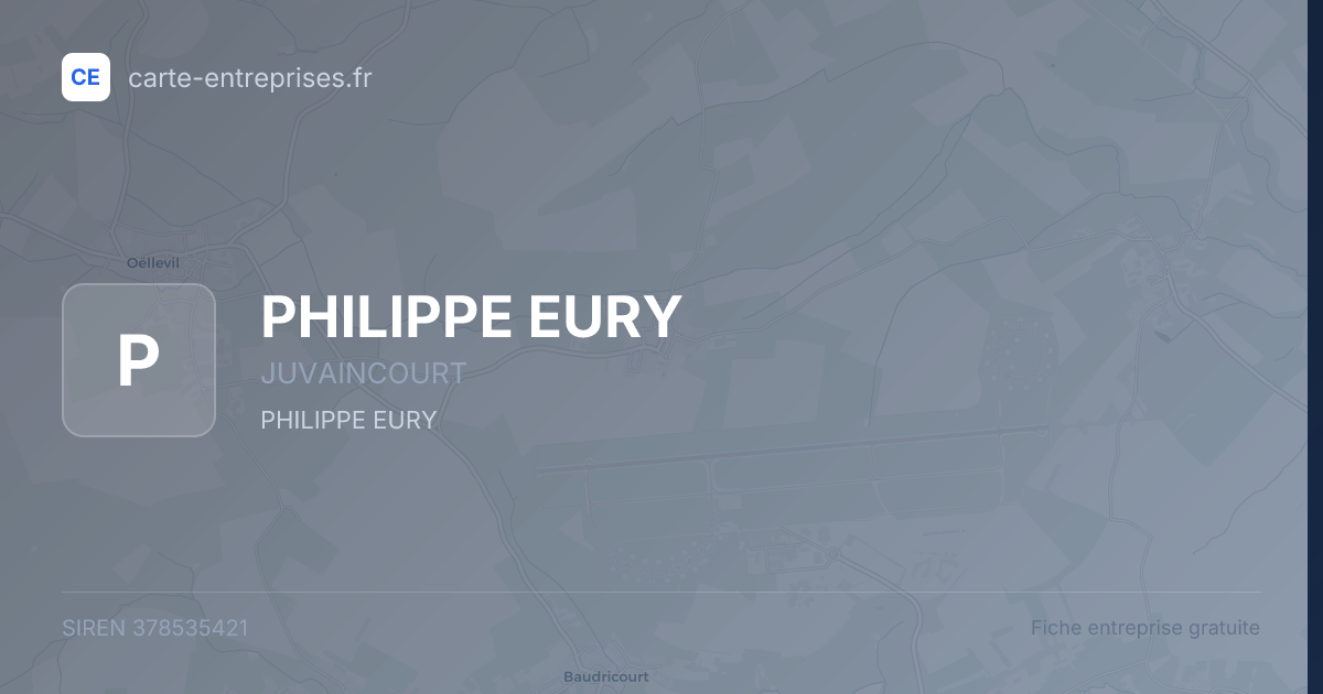 PHILIPPE EURY — 378535421 — fiche entreprise