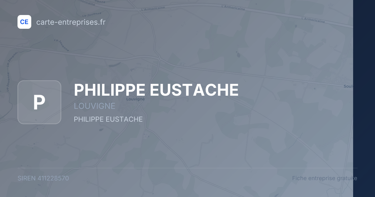 PHILIPPE EUSTACHE — 411228570 — fiche entreprise
