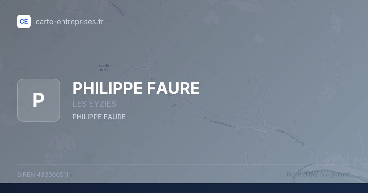 PHILIPPE FAURE — 433900511 — fiche entreprise