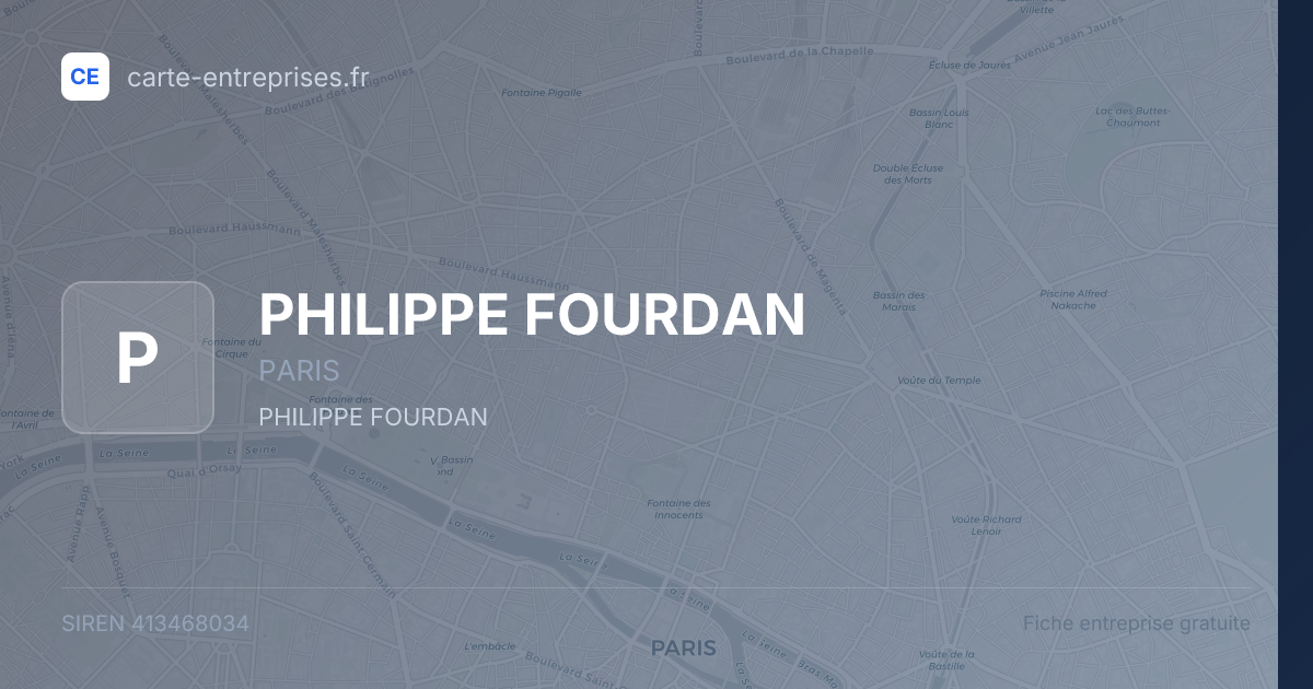 PHILIPPE FOURDAN — 413468034 — fiche entreprise