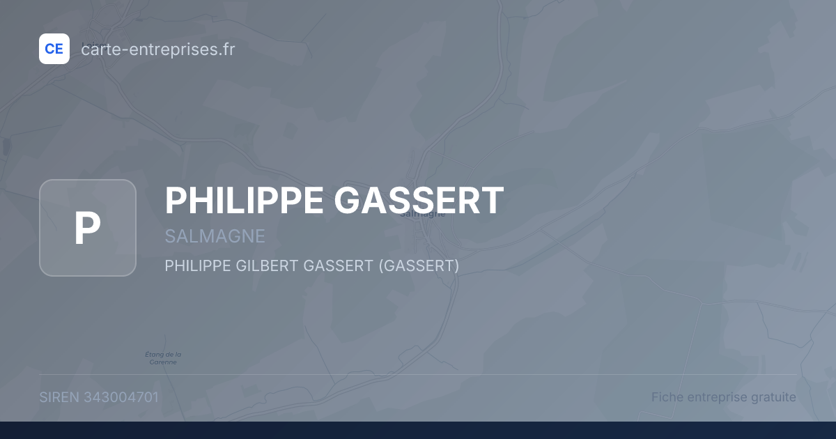 PHILIPPE GASSERT — 343004701 — fiche entreprise