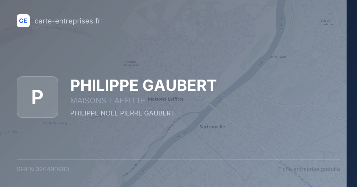 PHILIPPE GAUBERT — 320490980 — fiche entreprise