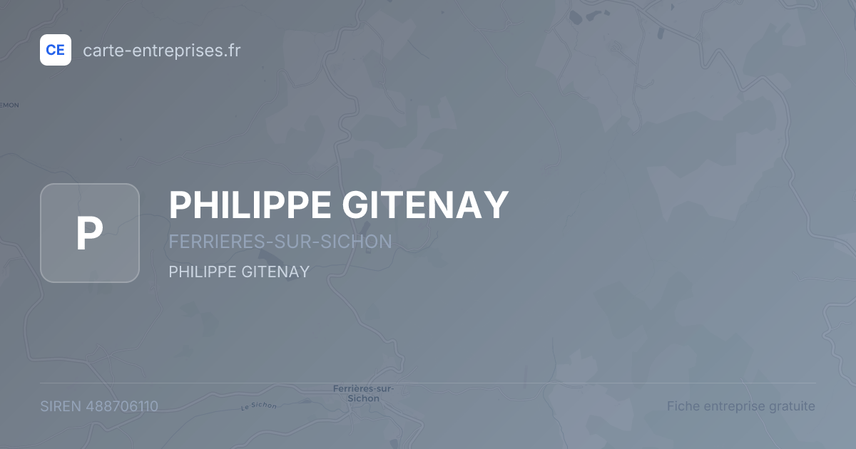 PHILIPPE GITENAY — 488706110 — fiche entreprise