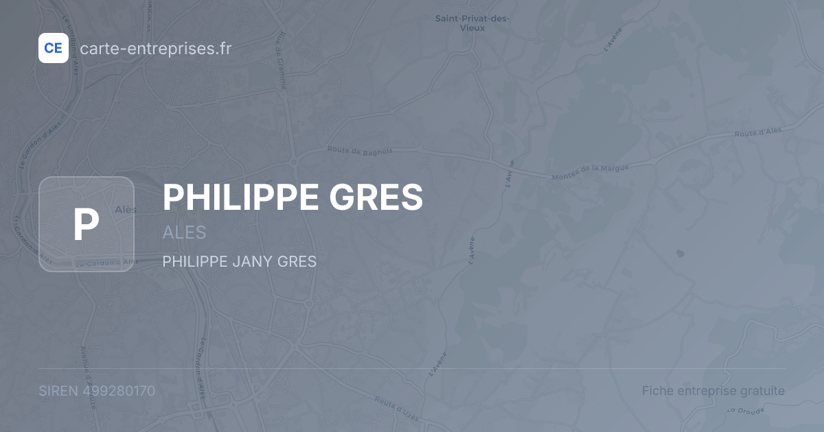PHILIPPE GRES — 499280170 — fiche entreprise