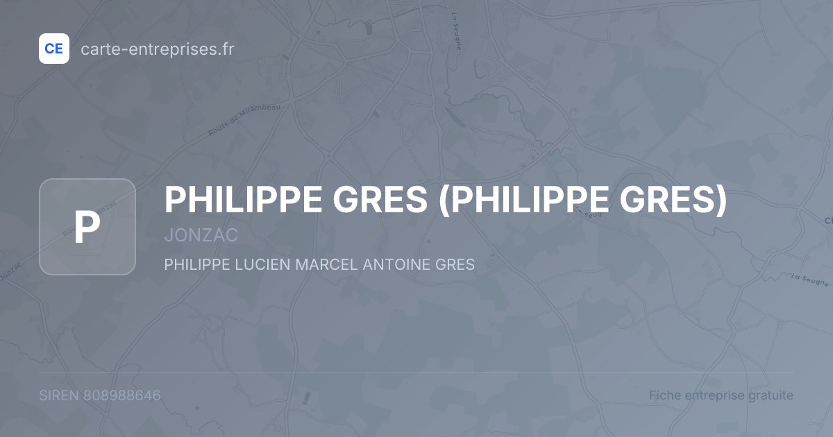 PHILIPPE GRES — 808988646 — fiche entreprise