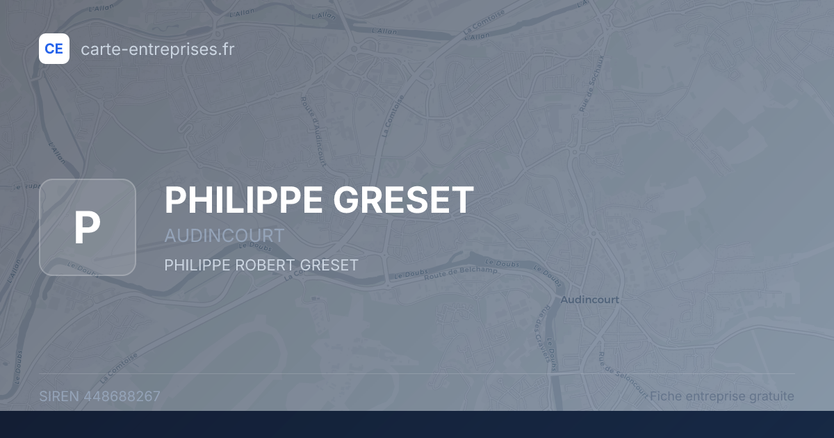 PHILIPPE GRESET — 448688267 — fiche entreprise