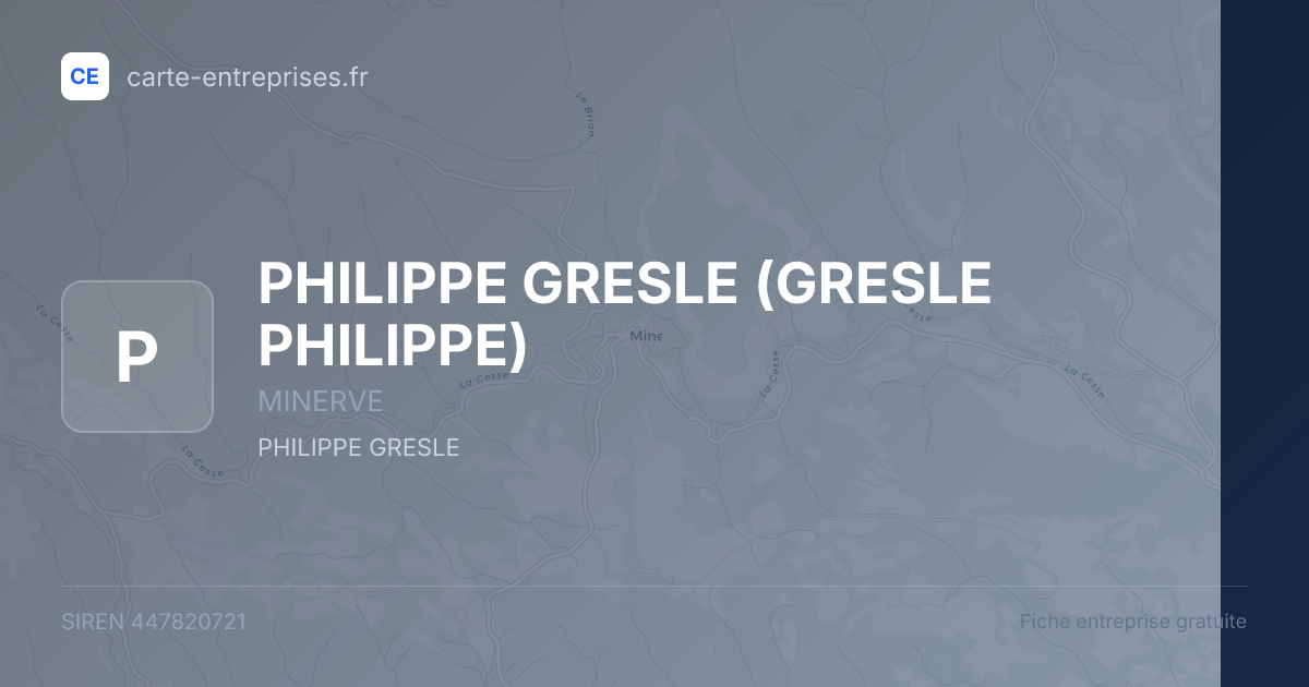 PHILIPPE GRESLE (GRESLE PHILIPPE) — 447820721 — fiche entreprise