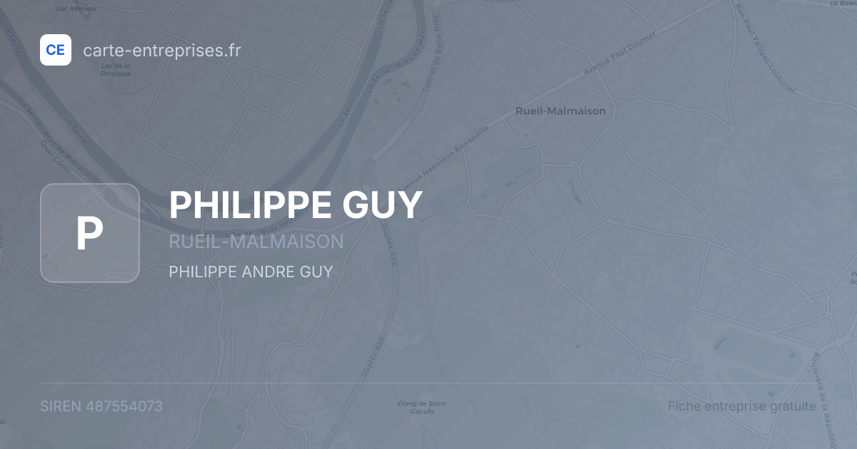 PHILIPPE GUY — 487554073 — fiche entreprise