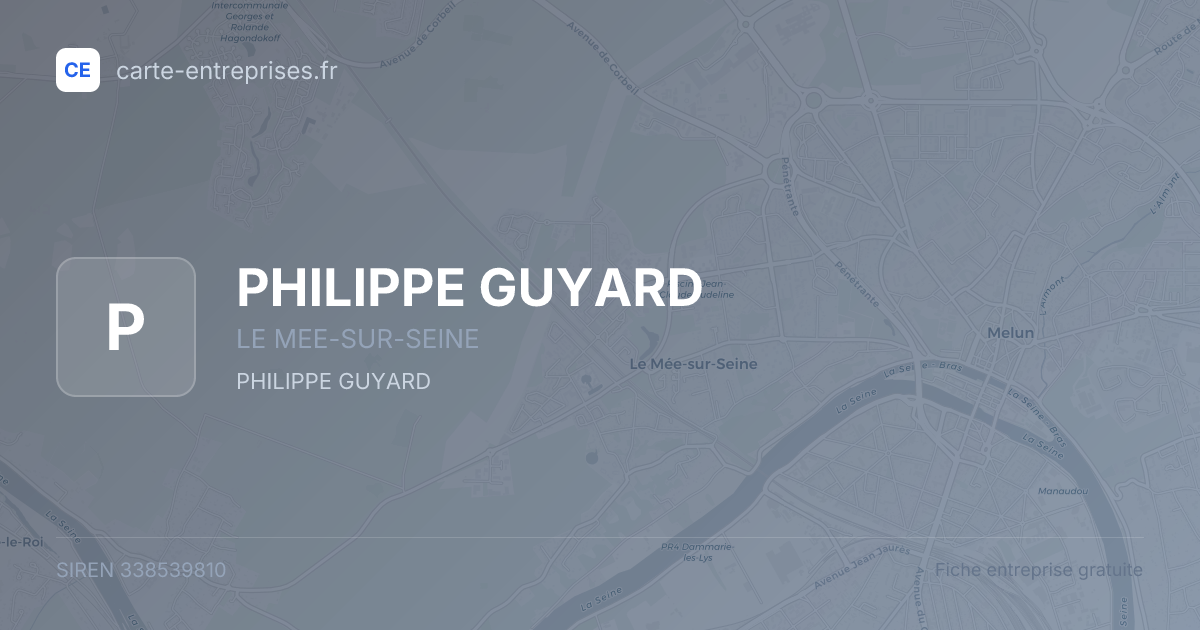 PHILIPPE GUYARD — 338539810 — fiche entreprise
