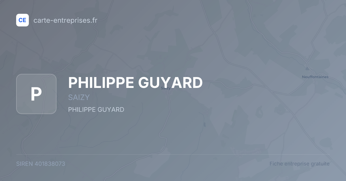 PHILIPPE GUYARD — 401838073 — fiche entreprise