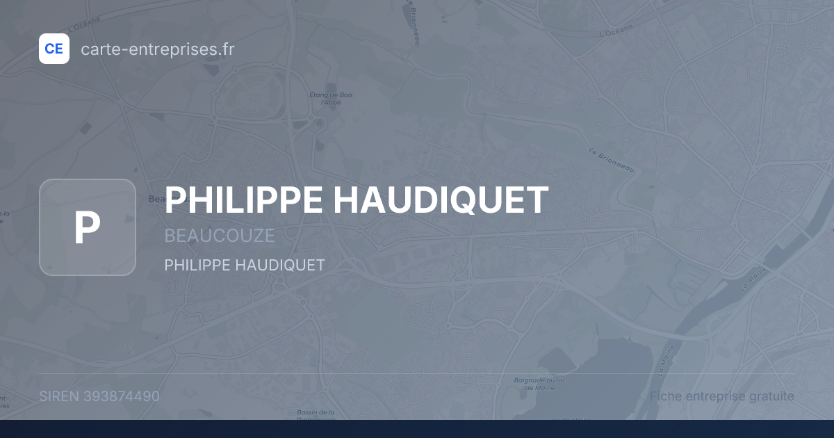 PHILIPPE HAUDIQUET — 393874490 — fiche entreprise