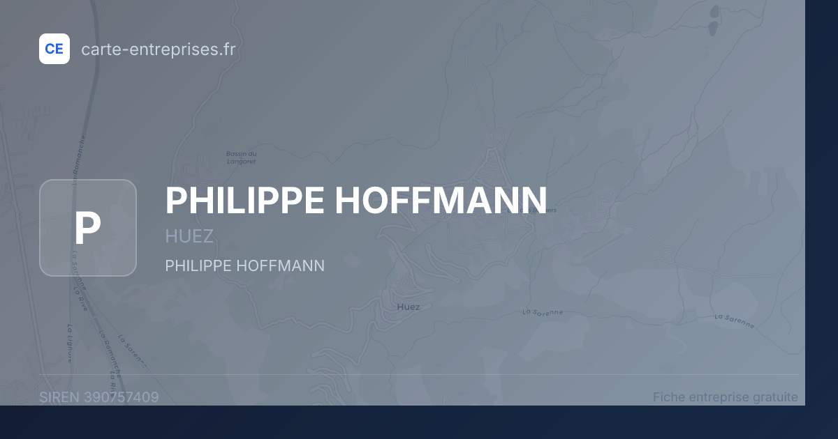 PHILIPPE HOFFMANN — 390757409 — fiche entreprise