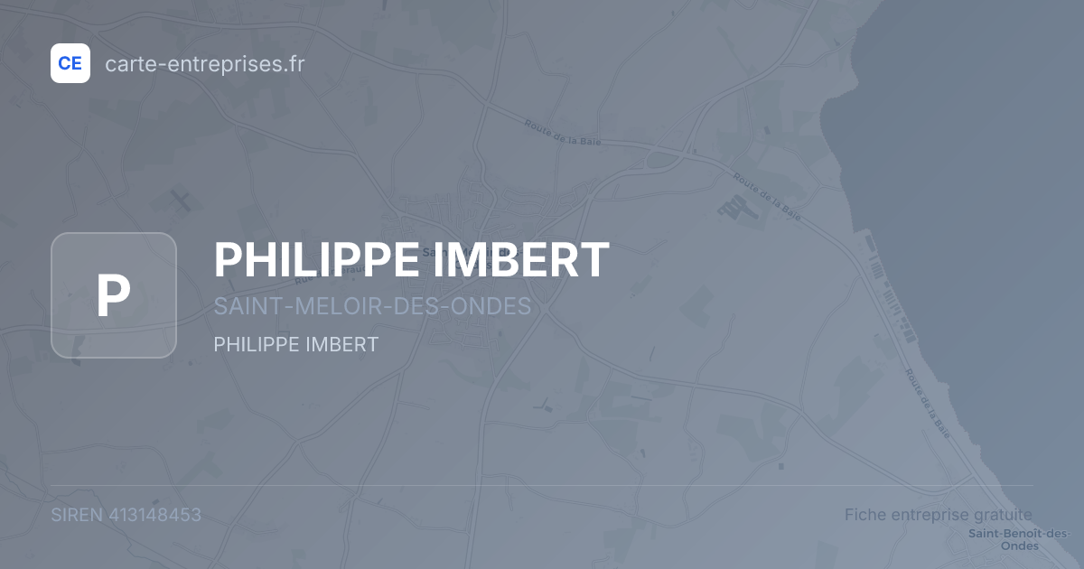 PHILIPPE IMBERT — 413148453 — fiche entreprise
