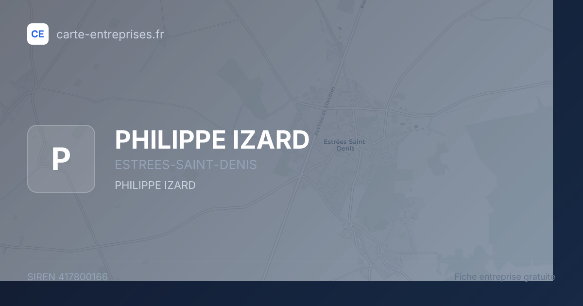 PHILIPPE IZARD — 417800166 — fiche entreprise