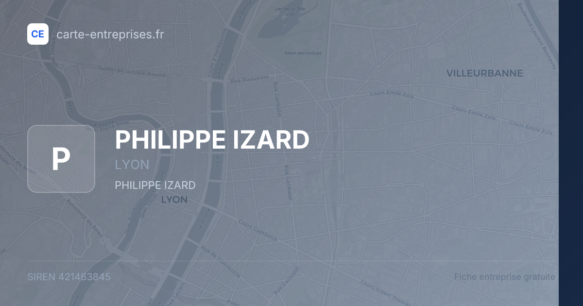 PHILIPPE IZARD — 421463845 — fiche entreprise