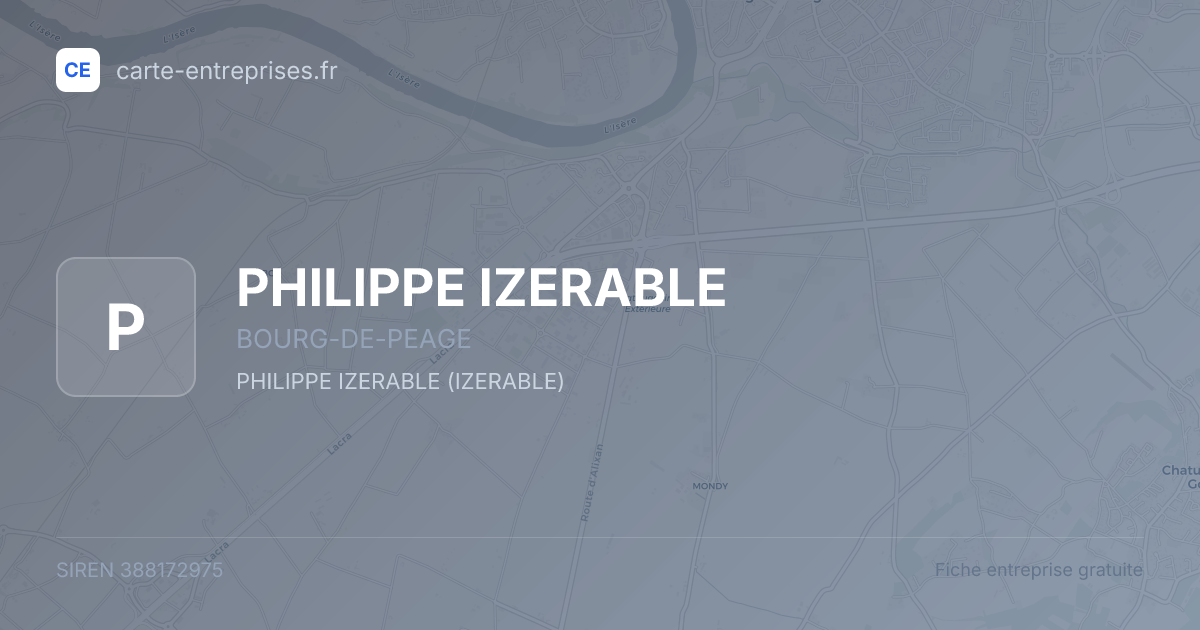 PHILIPPE IZERABLE — 388172975 — fiche entreprise