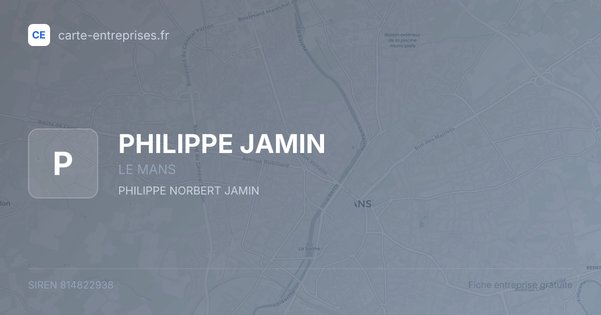 PHILIPPE JAMIN — 814822938 — fiche entreprise