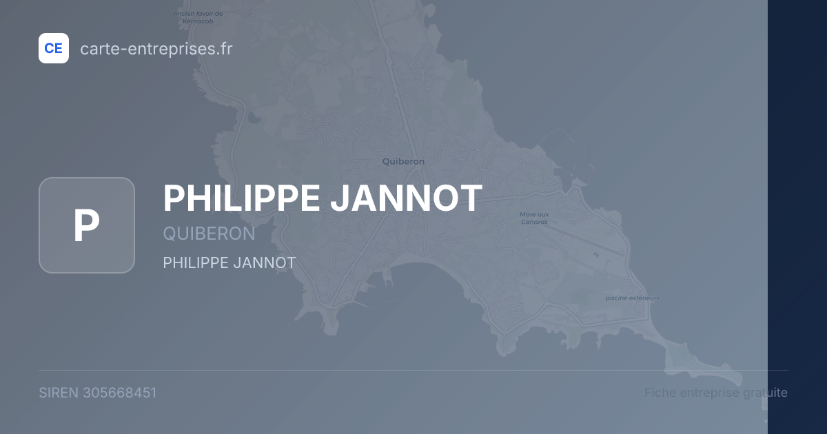 PHILIPPE JANNOT — 305668451 — fiche entreprise