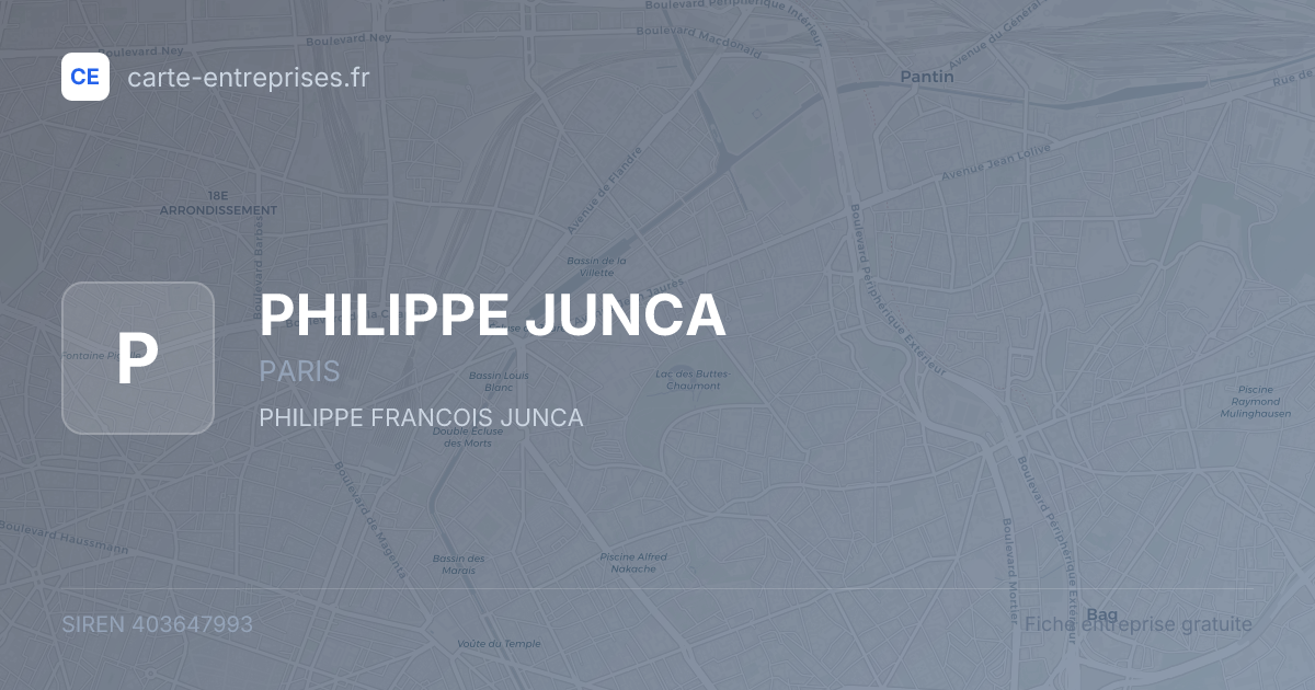 PHILIPPE JUNCA — 403647993 — fiche entreprise