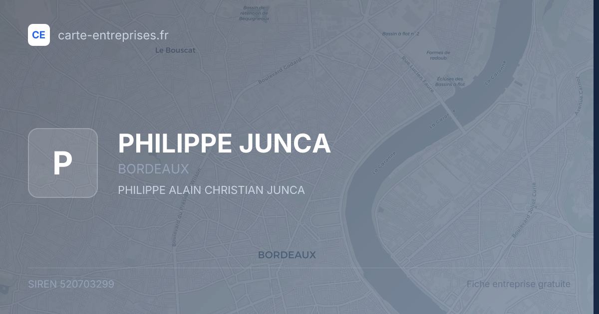 PHILIPPE JUNCA — 520703299 — fiche entreprise