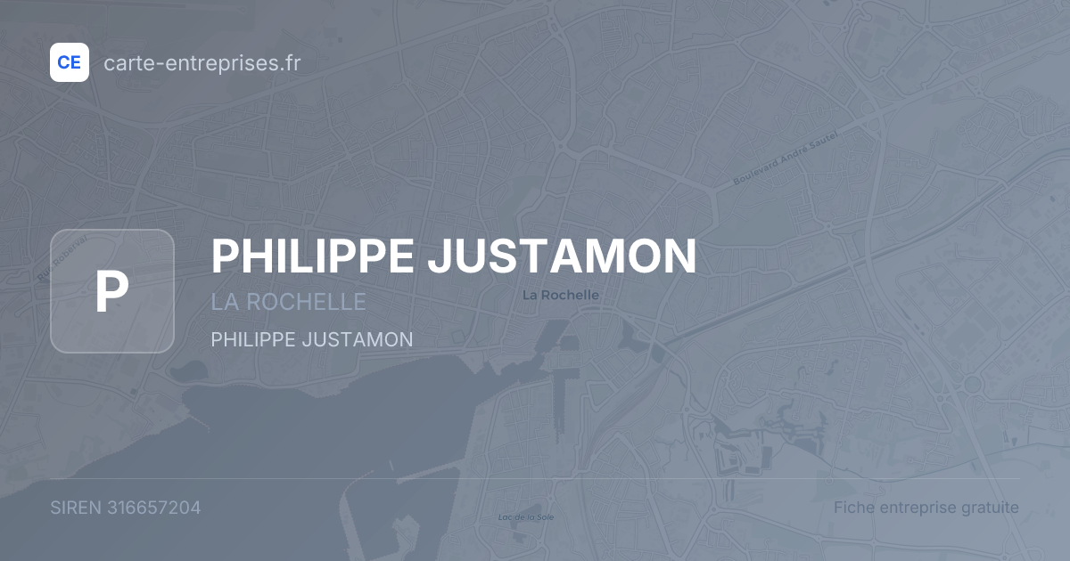 PHILIPPE JUSTAMON — 316657204 — fiche entreprise