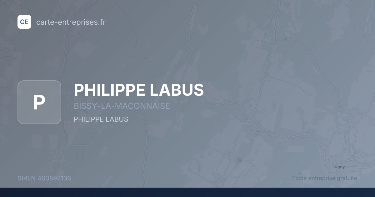 PHILIPPE LABUS — 403892136 — fiche entreprise