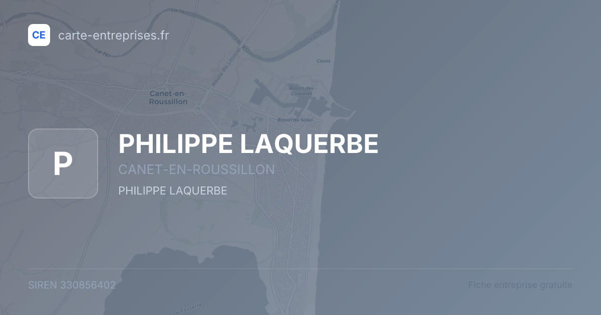 PHILIPPE LAQUERBE — 330856402 — fiche entreprise