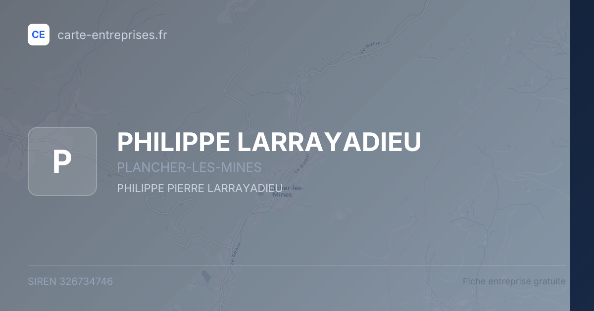 PHILIPPE LARRAYADIEU — 326734746 — fiche entreprise