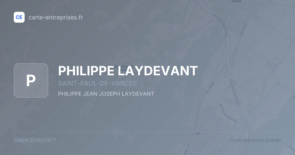 PHILIPPE LAYDEVANT — 333607877 — fiche entreprise
