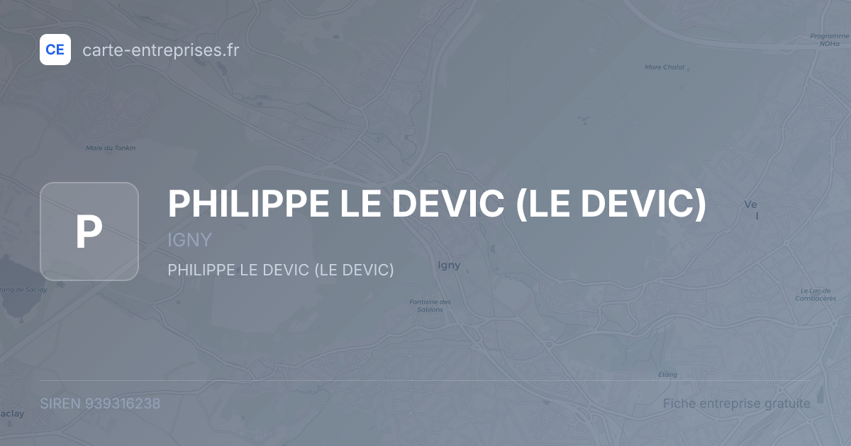 PHILIPPE LE DEVIC (LE DEVIC) — 939316238 — fiche entreprise