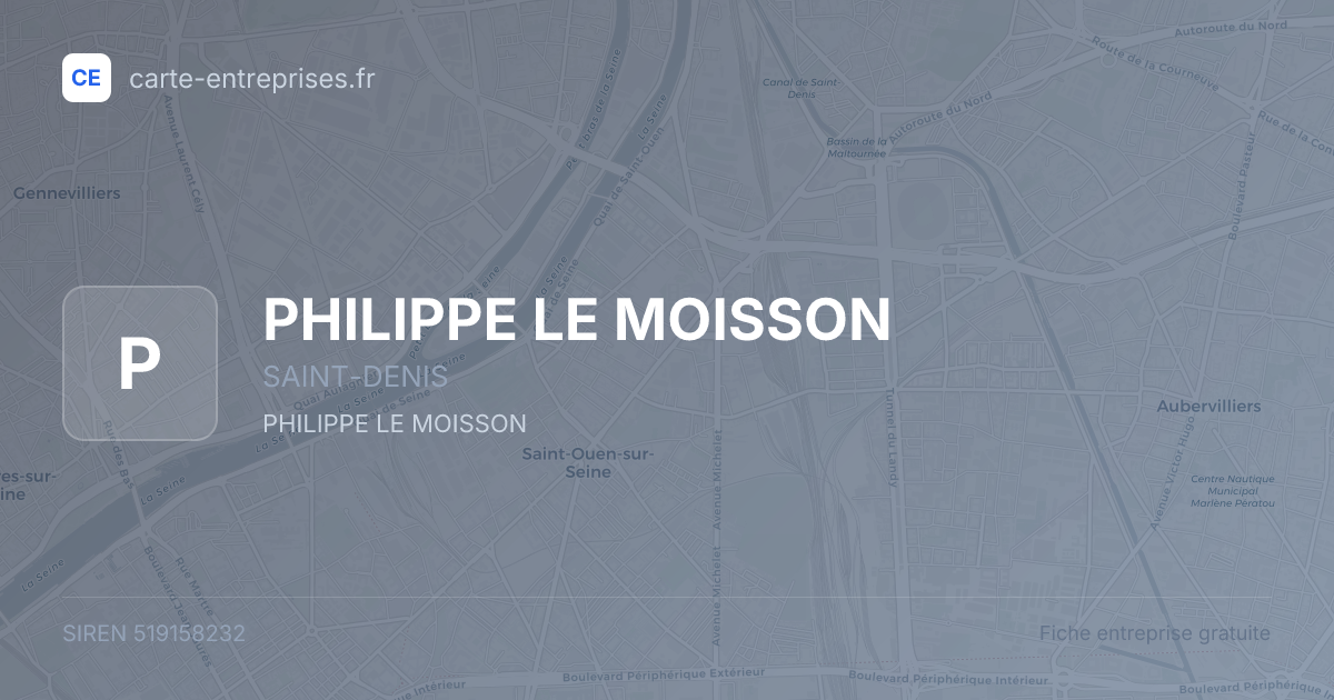PHILIPPE LE MOISSON — 519158232 — fiche entreprise