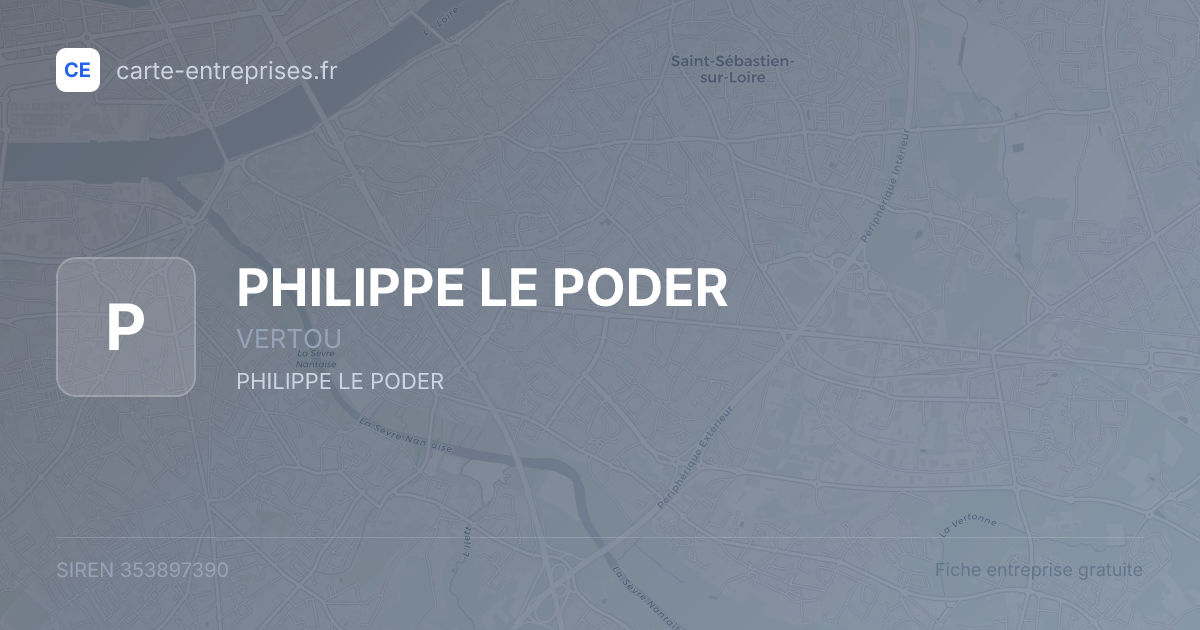 PHILIPPE LE PODER — 353897390 — fiche entreprise