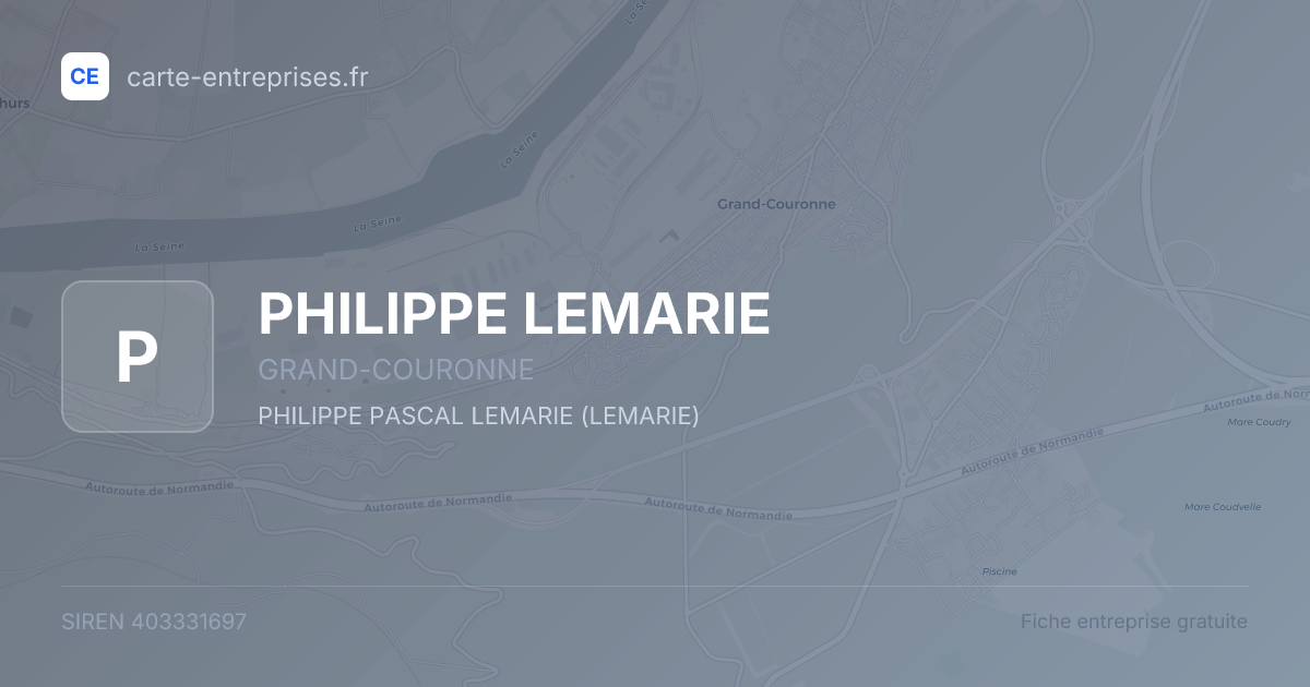 PHILIPPE LEMARIE — 403331697 — fiche entreprise