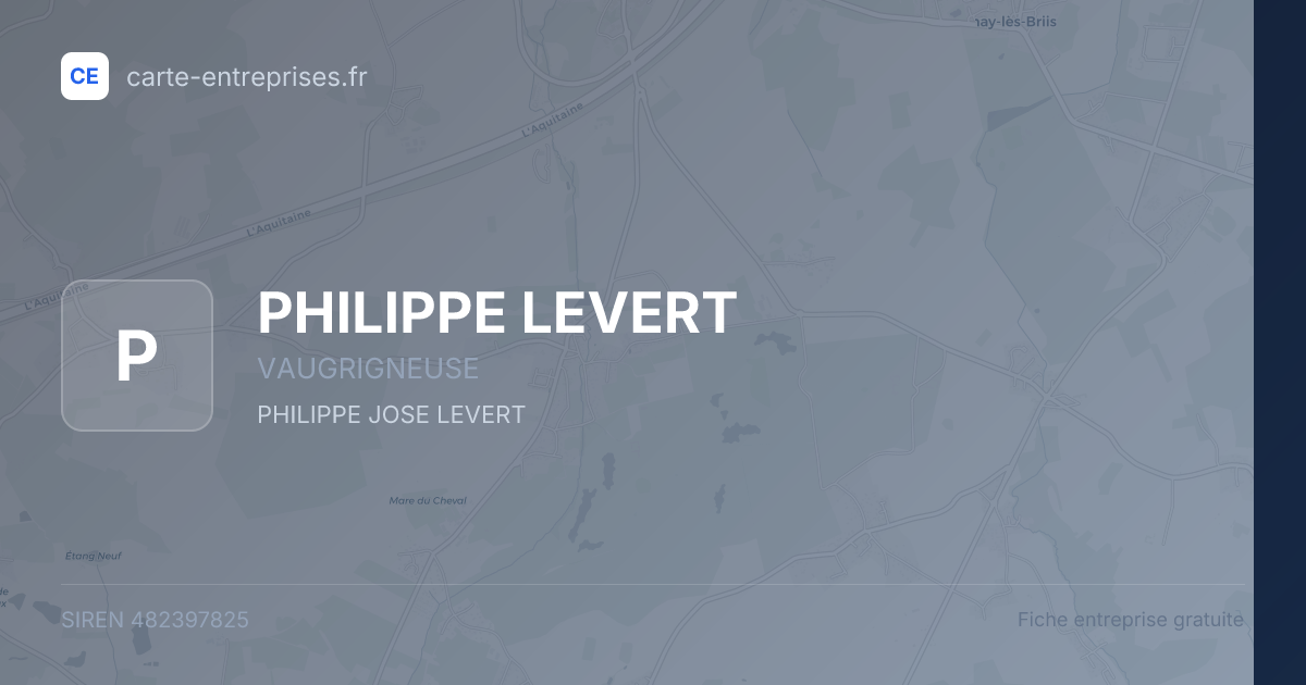 PHILIPPE LEVERT — 482397825 — fiche entreprise