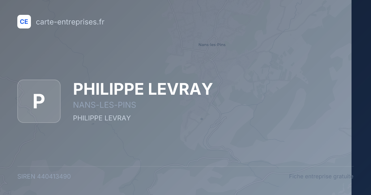 PHILIPPE LEVRAY — 440413490 — fiche entreprise