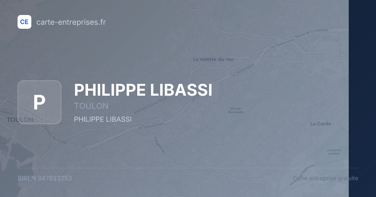 PHILIPPE LIBASSI — 347833253 — fiche entreprise