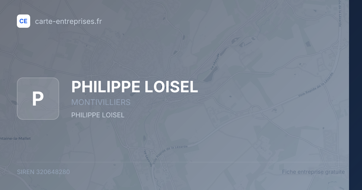 PHILIPPE LOISEL — 320648280 — fiche entreprise