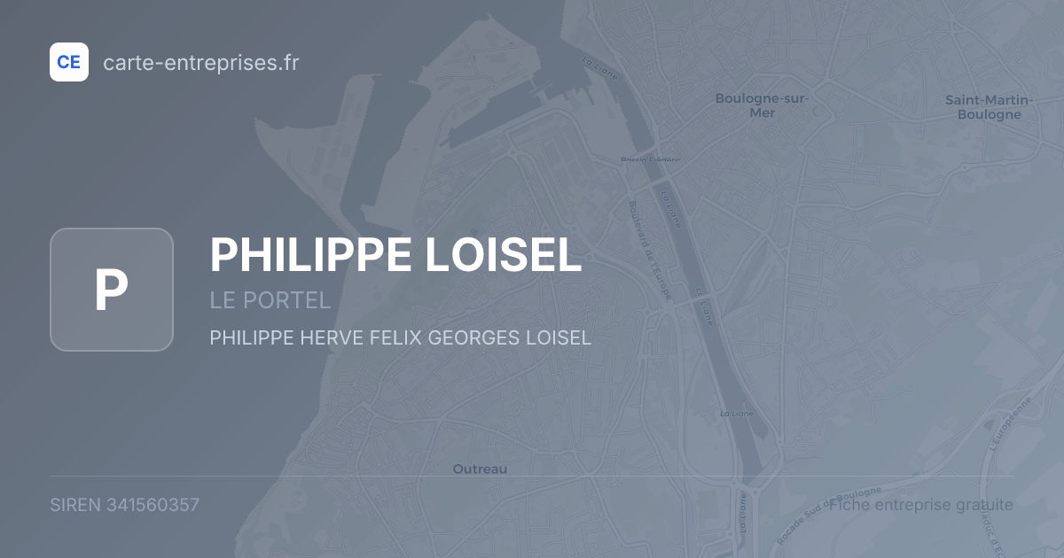 PHILIPPE LOISEL — 341560357 — fiche entreprise