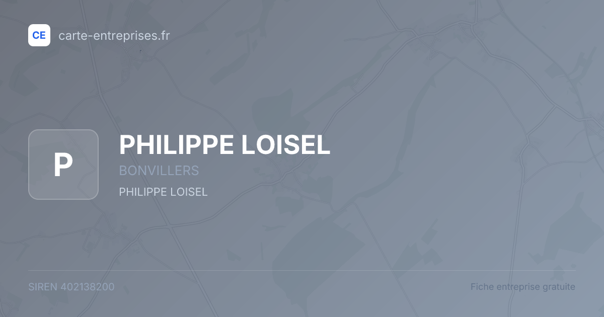 PHILIPPE LOISEL — 402138200 — fiche entreprise